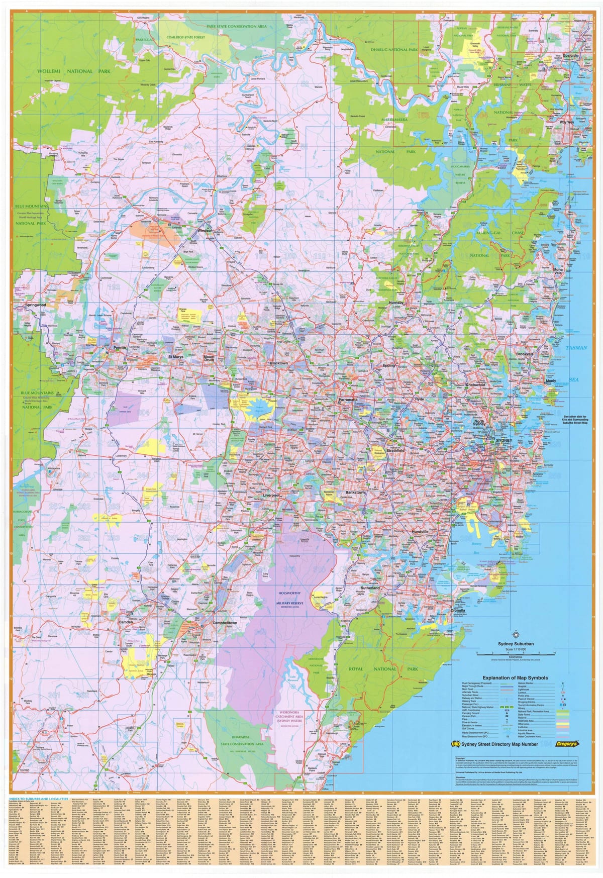 シドニー市の地図